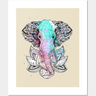 elephant in the Lotus Posters and Art